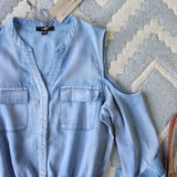 Sunny Chambray Romper: Alternate View #2