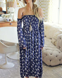 Sophie Maxi Dress in Blue: Alternate View #1