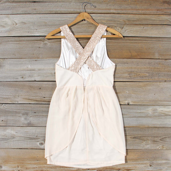 Sparkling Shadows Dress in Cream: Featured Product Image
