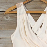 Sparkling Shadows Dress in Cream: Alternate View #2