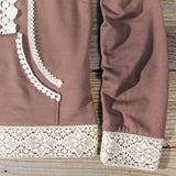 Spool Gym Lace Hoodie in Brown: Alternate View #3