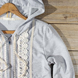 Spool Gym Lace Hoodie in Gray: Alternate View #2