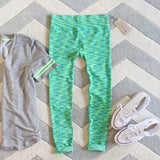 Spool Active Running Tights in Moss: Alternate View #1