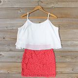 St. Tropez Dress in Coral: Alternate View #3