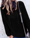 Stevie Lace-Up Sweater in Charcoal: Alternate View #1