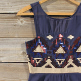 Stone Spell Beaded Dress in Navy: Alternate View #2