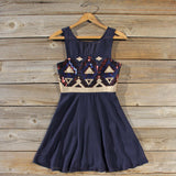 Stone Spell Beaded Dress in Navy: Alternate View #1