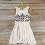 Stone Spell Beaded Dress in Sand: Alternate View #1