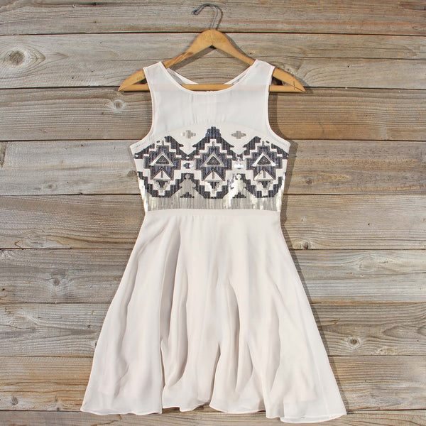 Stone Spell Beaded Dress in Sand: Featured Product Image