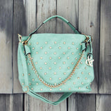Stormy Skies Studded Tote in Mint: Alternate View #1
