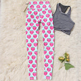 Strawberry Stretch Yoga Pants: Alternate View #4