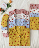 Mustard Strawberry PJ Set: Alternate View #2