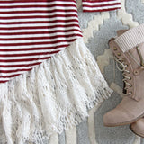 The Striped Babe Tee in Plum: Alternate View #3