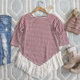 The Striped Babe Tee in Plum: Alternate View #4