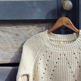 The Sugar Pine Lace Sweater in Cream: Alternate View #2