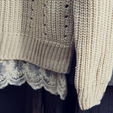 The Sugar Pine Lace Sweater in Cream: Alternate View #3