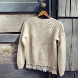 The Sugar Pine Lace Sweater in Cream: Alternate View #4