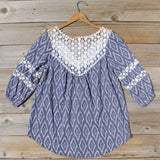 Sugared Breeze Blouse in Midnight Ikat: Alternate View #4
