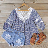 Sugared Breeze Blouse in Midnight Ikat: Alternate View #5