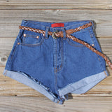 Summer Nights Cuffed Jean Shorts: Alternate View #1