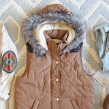 Suncadia Hooded Vest in Camel: Alternate View #3