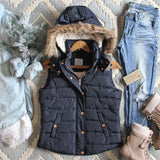 Suncadia Hooded Vest in Navy: Alternate View #1