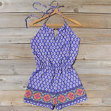 Sunstone Romper in Blue: Alternate View #1