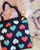 Sweater Knit Heart Tote: Alternate View #2