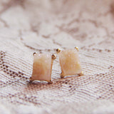 Sweet Druzy Earrings in Peach: Alternate View #1
