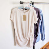 Sweet Knot Tee in Cream: Alternate View #1