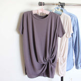 Sweet Knot Tee in Gray: Alternate View #1