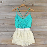 Sweet Nectar Romper in Sea: Alternate View #4