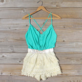 Sweet Nectar Romper in Sea: Alternate View #1
