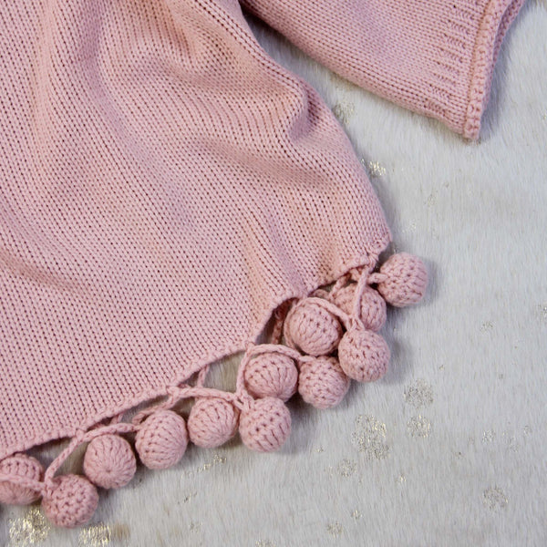 Candy Buttons Pom Detail Sweater