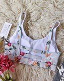 Sweet Eucalyptus Floral Sports Bra: Alternate View #3