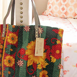 Sweet Stitch Tote in Green: Alternate View #2