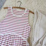 Sweet Stripe Layering Tank in Rose: Alternate View #2