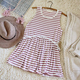 Sweet Stripe Layering Tank in Rose: Alternate View #1