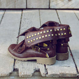 Sweet Studded Motorcycle Boots: Alternate View #2