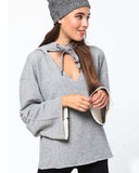 Sweet Tie Sweatshirt in Gray: Alternate View #3
