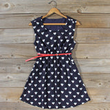 The Sweetheart Dress in Navy: Alternate View #1