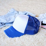 Sweet Trucker Hat in Blue: Alternate View #1