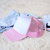Sweet Trucker Hat in Pink: Alternate View #1