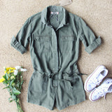 Sweetly Olive Romper: Alternate View #1