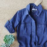 Sweetly Olive Romper in Navy: Alternate View #2