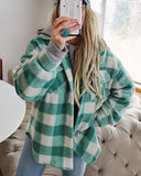 Sweet Mint Plaid Jacket: Alternate View #1