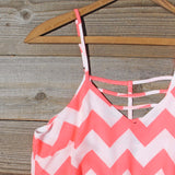 Sweetvine Chevron Romper in Pink: Alternate View #2