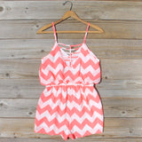 Sweetvine Chevron Romper in Pink: Alternate View #4