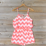 Sweetvine Chevron Romper in Pink: Alternate View #1