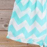Sweetvine Chevron Romper in Turquoise: Alternate View #3